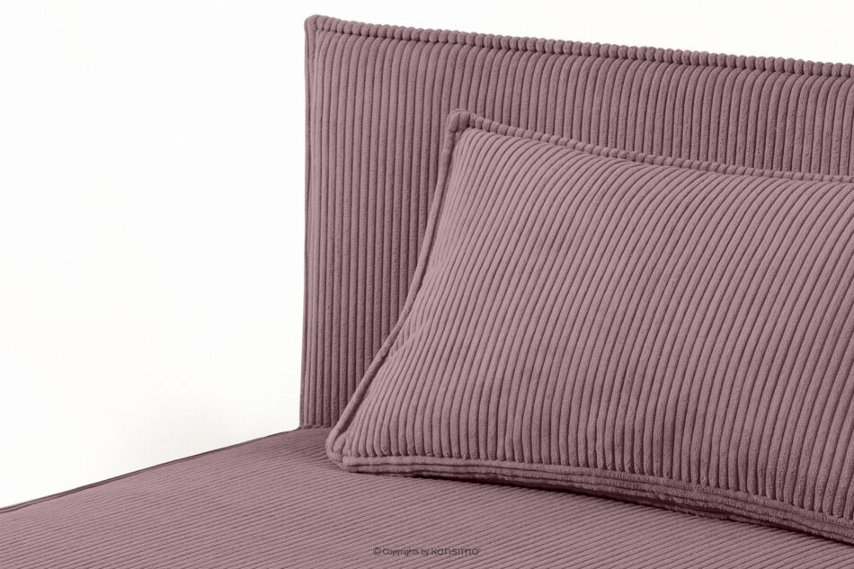 ROTI Łóżko z oparciem typu sofa w tkaninie sztruks 90 cm jasny fioletowy jasny fioletowy - zdjęcie 5