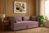 ROTI Łóżko z oparciem typu sofa w tkaninie sztruks 90 cm jasny fioletowy jasny fioletowy - zdjęcie 13