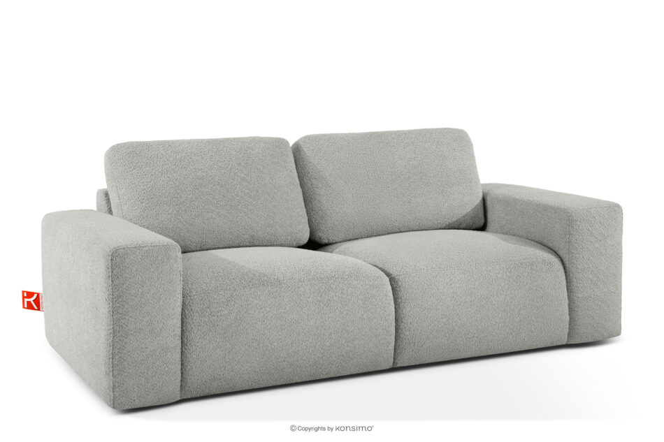 ZUCCO Sofa dwuosobowa modułowa w tkaninie boucle jasny popielaty jasny popielaty - zdjęcie 2