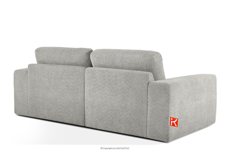 ZUCCO Sofa dwuosobowa modułowa w tkaninie boucle jasny popielaty jasny popielaty - zdjęcie 3