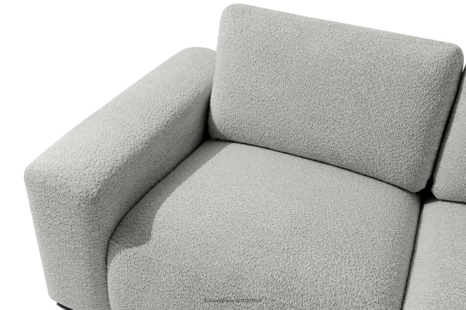 ZUCCO Sofa dwuosobowa modułowa w tkaninie boucle jasny popielaty jasny popielaty - zdjęcie 4
