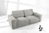 ZUCCO Sofa dwuosobowa modułowa w tkaninie boucle jasny popielaty jasny popielaty - zdjęcie 2