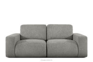Sofa dwuosobowa modułowa w tkaninie boucle ciemny popielaty