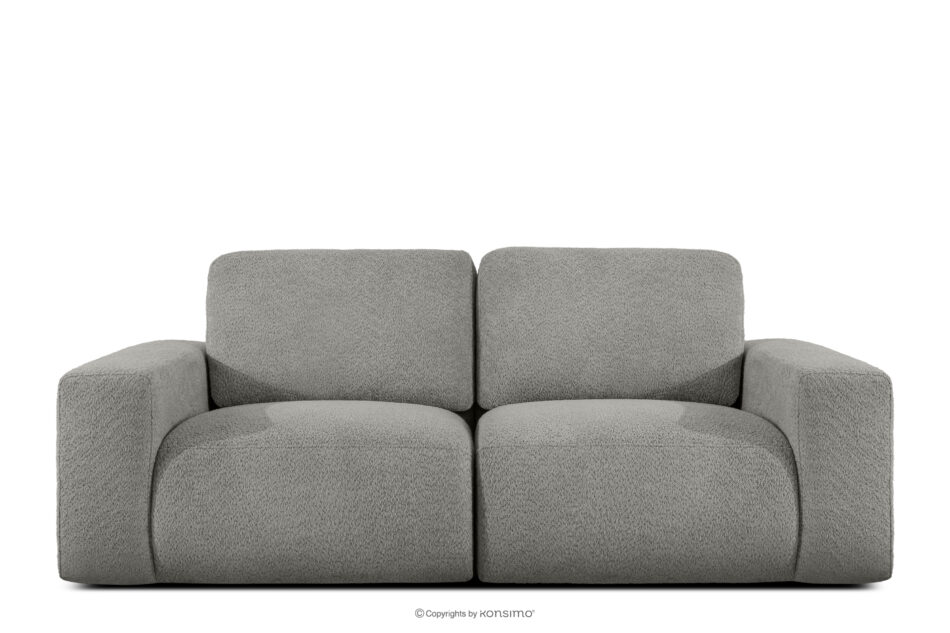ZUCCO Sofa dwuosobowa modułowa w tkaninie boucle ciemny popielaty ciemny popielaty - zdjęcie 0