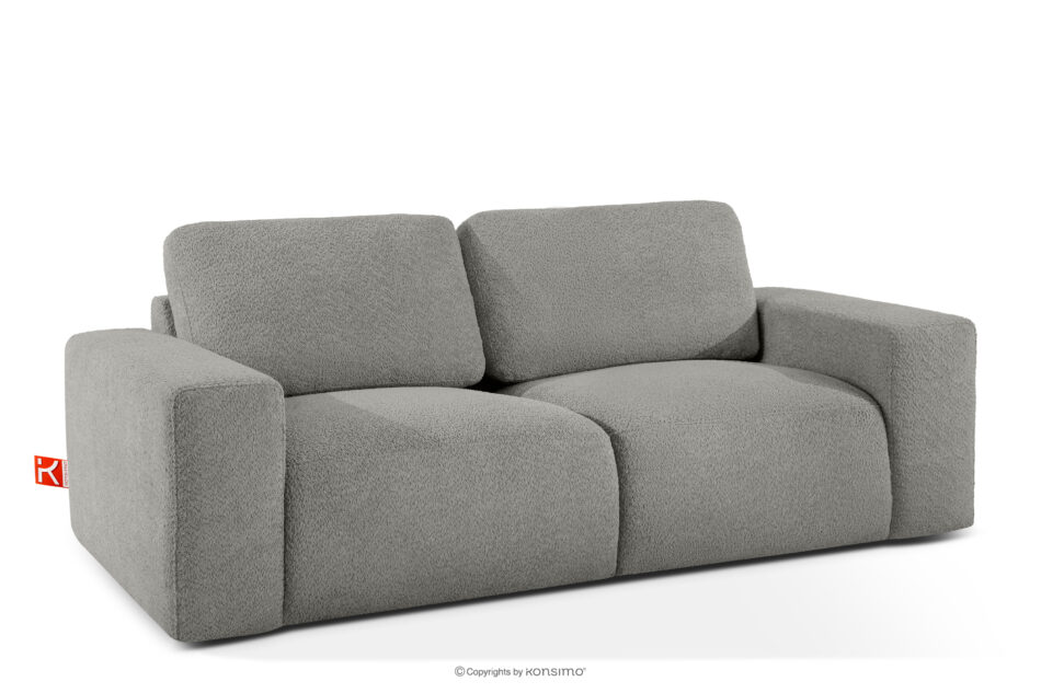 ZUCCO Sofa dwuosobowa modułowa w tkaninie boucle ciemny popielaty ciemny popielaty - zdjęcie 2