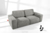ZUCCO Sofa dwuosobowa modułowa w tkaninie boucle ciemny popielaty ciemny popielaty - zdjęcie 2
