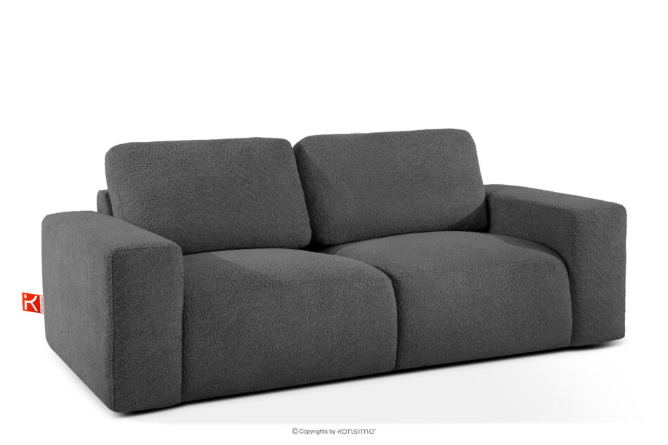 ZUCCO Sofa dwuosobowa modułowa w tkaninie boucle grafitowy grafitowy - zdjęcie 2