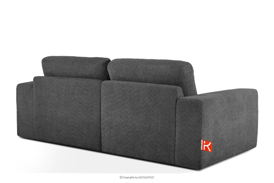 ZUCCO Sofa dwuosobowa modułowa w tkaninie boucle grafitowy grafitowy - zdjęcie 3