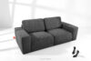 ZUCCO Sofa dwuosobowa modułowa w tkaninie boucle grafitowy grafitowy - zdjęcie 2