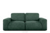 Sofa dwuosobowa modułowa w tkaninie boucle zielony