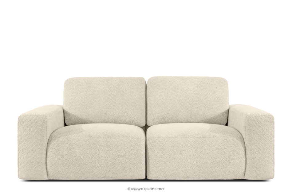 ZUCCO Sofa dwuosobowa modułowa w tkaninie boucle jasny beżowy jasny beżowy - zdjęcie 0