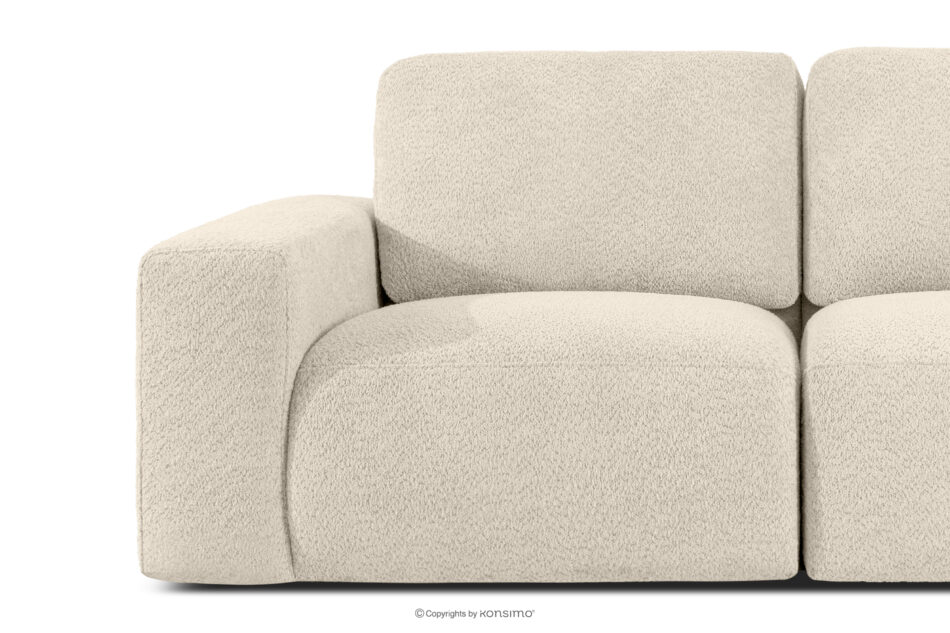 ZUCCO Sofa dwuosobowa modułowa w tkaninie boucle jasny beżowy jasny beżowy - zdjęcie 5