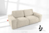 ZUCCO Sofa dwuosobowa modułowa w tkaninie boucle jasny beżowy jasny beżowy - zdjęcie 2