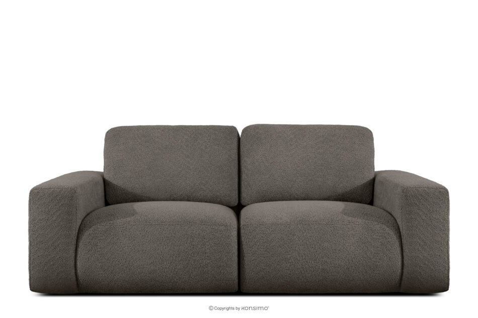ZUCCO Sofa dwuosobowa modułowa w tkaninie boucle ciemny brązowy ciemny brązowy - zdjęcie 0