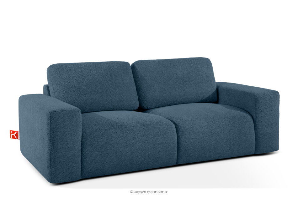 ZUCCO Sofa dwuosobowa modułowa w tkaninie boucle ciemny niebieski ciemny niebieski - zdjęcie 2