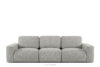 ZUCCO Sofa trzyosobowa modułowa w tkaninie boucle jasny popielaty jasny popielaty - zdjęcie 1