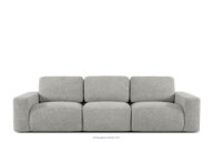 Sofa trzyosobowa modułowa w tkaninie boucle jasny popielaty