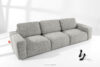 ZUCCO Sofa trzyosobowa modułowa w tkaninie boucle jasny popielaty jasny popielaty - zdjęcie 2