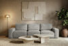 ZUCCO Sofa trzyosobowa modułowa w tkaninie boucle jasny popielaty jasny popielaty - zdjęcie 11
