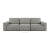 Sofa trzyosobowa modułowa w tkaninie boucle ciemny popielaty