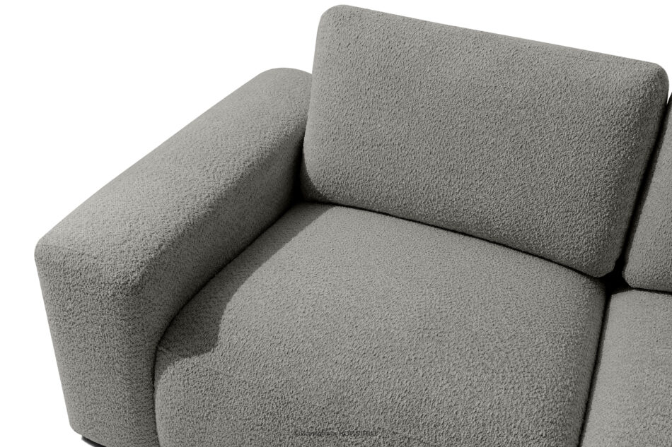 ZUCCO Sofa trzyosobowa modułowa w tkaninie boucle ciemny popielaty ciemny popielaty - zdjęcie 4