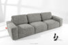 ZUCCO Sofa trzyosobowa modułowa w tkaninie boucle ciemny popielaty ciemny popielaty - zdjęcie 2