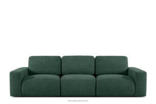 ZUCCO, https://konsimo.pl/kolekcja/zucco/ Sofa trzyosobowa modułowa w tkaninie boucle zielony zielony - zdjęcie