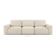 Sofa trzyosobowa modułowa w tkaninie boucle jasny beżowy