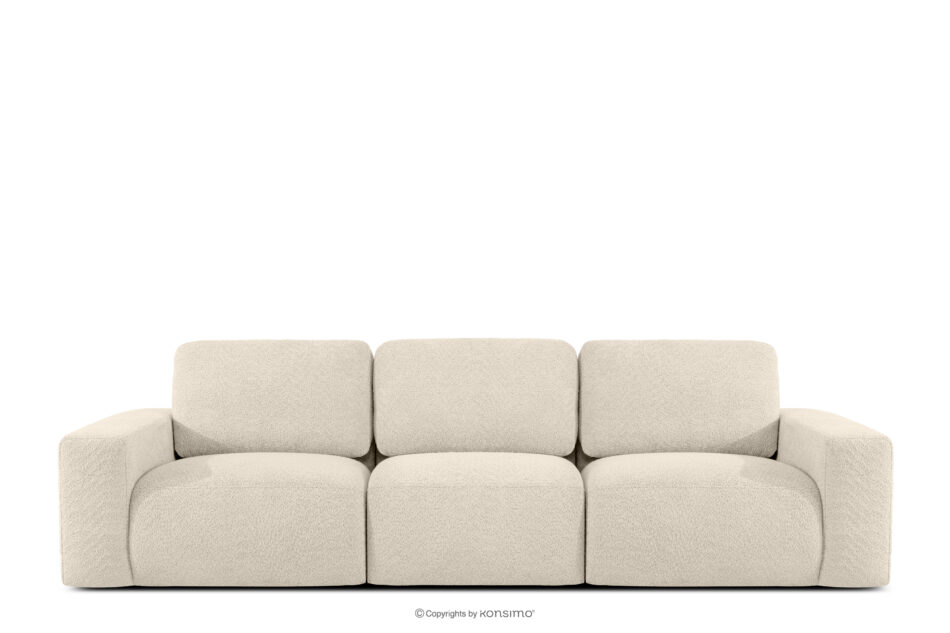 ZUCCO Sofa trzyosobowa modułowa w tkaninie boucle jasny beżowy jasny beżowy - zdjęcie 0