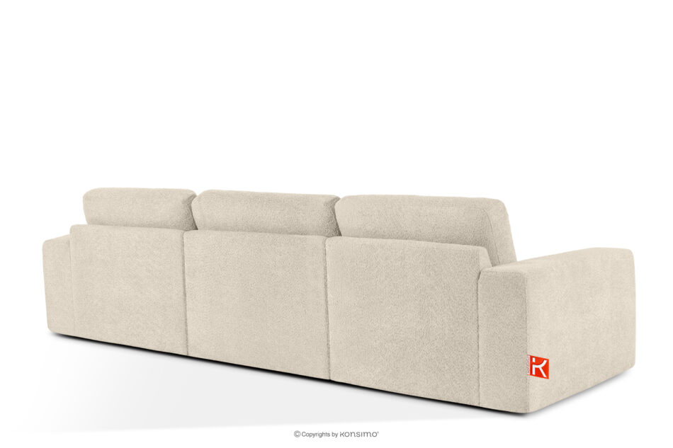 ZUCCO Sofa trzyosobowa modułowa w tkaninie boucle jasny beżowy jasny beżowy - zdjęcie 3