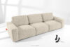 ZUCCO Sofa trzyosobowa modułowa w tkaninie boucle jasny beżowy jasny beżowy - zdjęcie 2