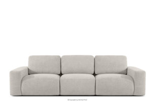 ZUCCO, https://konsimo.pl/kolekcja/zucco/ Sofa trzyosobowa modułowa w tkaninie boucle brązowy brązowy - zdjęcie