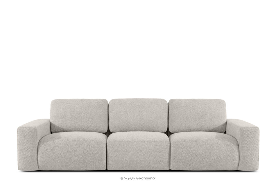 ZUCCO Sofa trzyosobowa modułowa w tkaninie boucle brązowy brązowy - zdjęcie 0