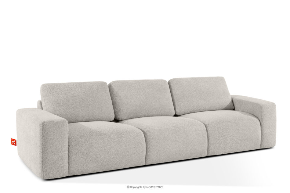 ZUCCO Sofa trzyosobowa modułowa w tkaninie boucle brązowy brązowy - zdjęcie 2