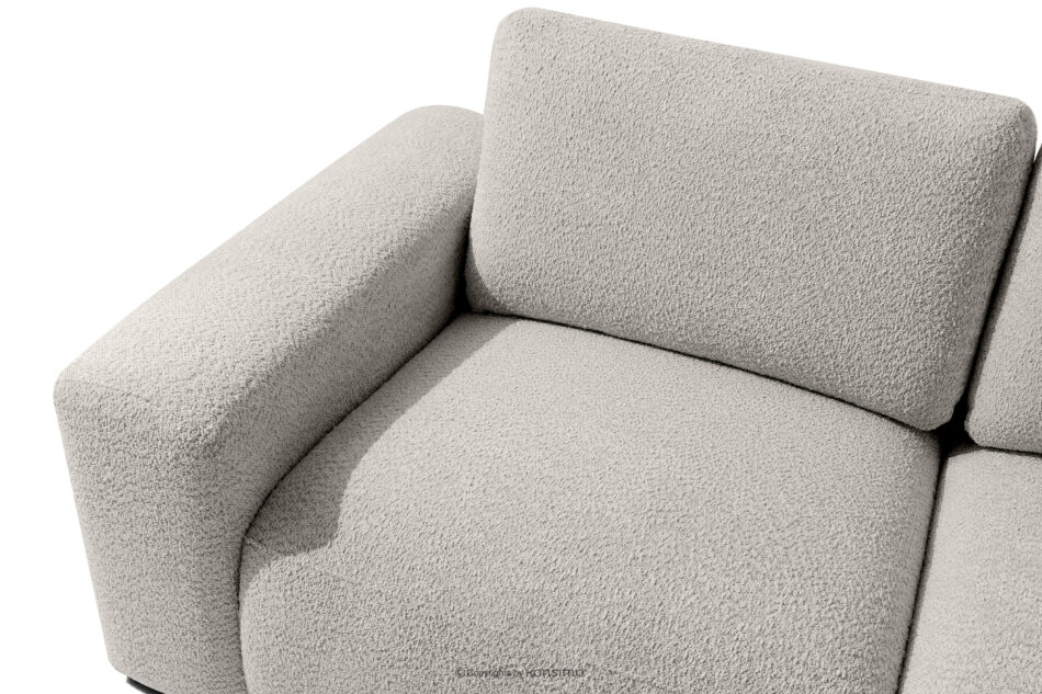 ZUCCO Sofa trzyosobowa modułowa w tkaninie boucle brązowy brązowy - zdjęcie 4