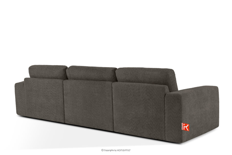 ZUCCO Sofa trzyosobowa modułowa w tkaninie boucle ciemny brązowy ciemny brązowy - zdjęcie 3