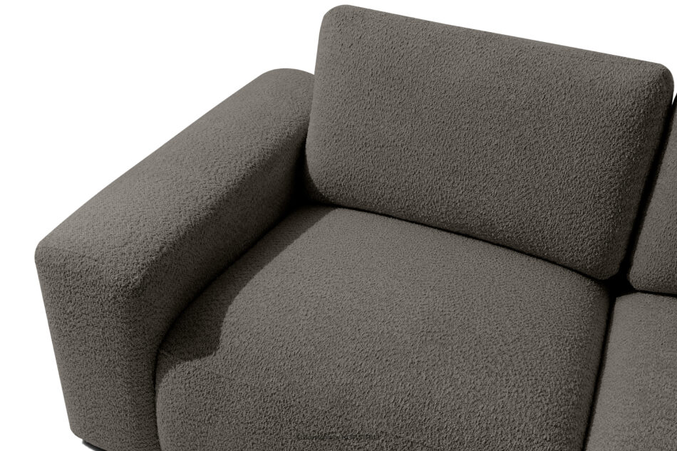 ZUCCO Sofa trzyosobowa modułowa w tkaninie boucle ciemny brązowy ciemny brązowy - zdjęcie 4