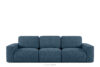 ZUCCO Sofa trzyosobowa modułowa w tkaninie boucle ciemny niebieski ciemny niebieski - zdjęcie 1
