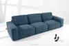 ZUCCO Sofa trzyosobowa modułowa w tkaninie boucle ciemny niebieski ciemny niebieski - zdjęcie 2