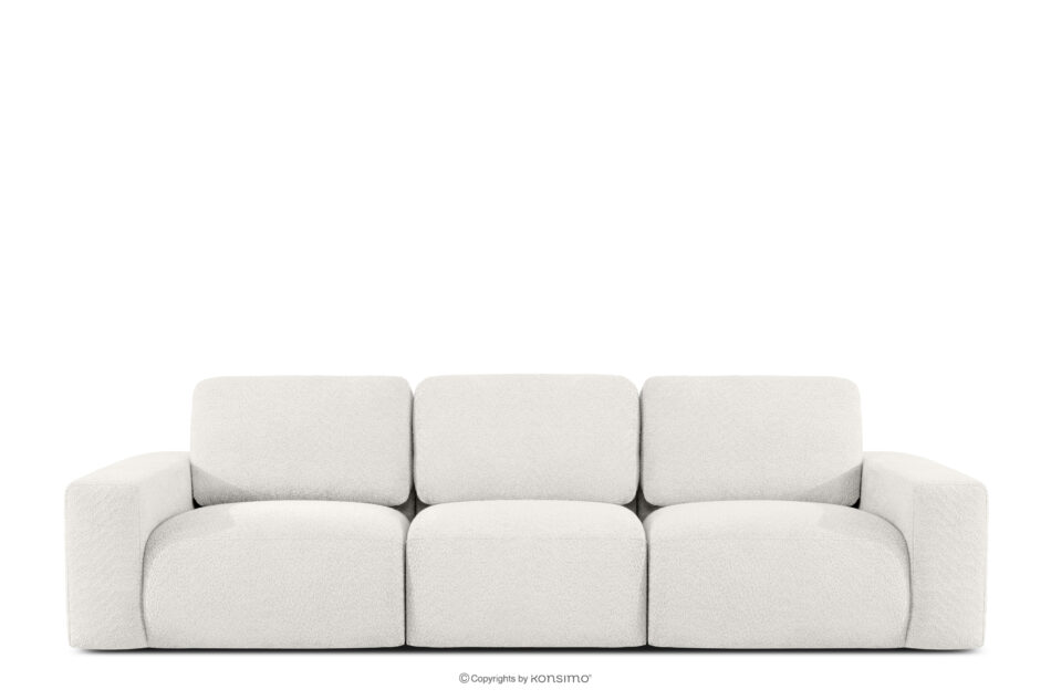 ZUCCO Sofa trzyosobowa modułowa w tkaninie boucle ecru ecru - zdjęcie 0