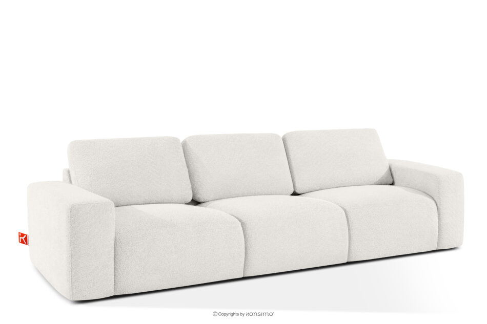 ZUCCO Sofa trzyosobowa modułowa w tkaninie boucle ecru ecru - zdjęcie 2