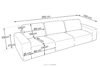 ZUCCO Sofa trzyosobowa modułowa w tkaninie boucle ecru ecru - zdjęcie 12