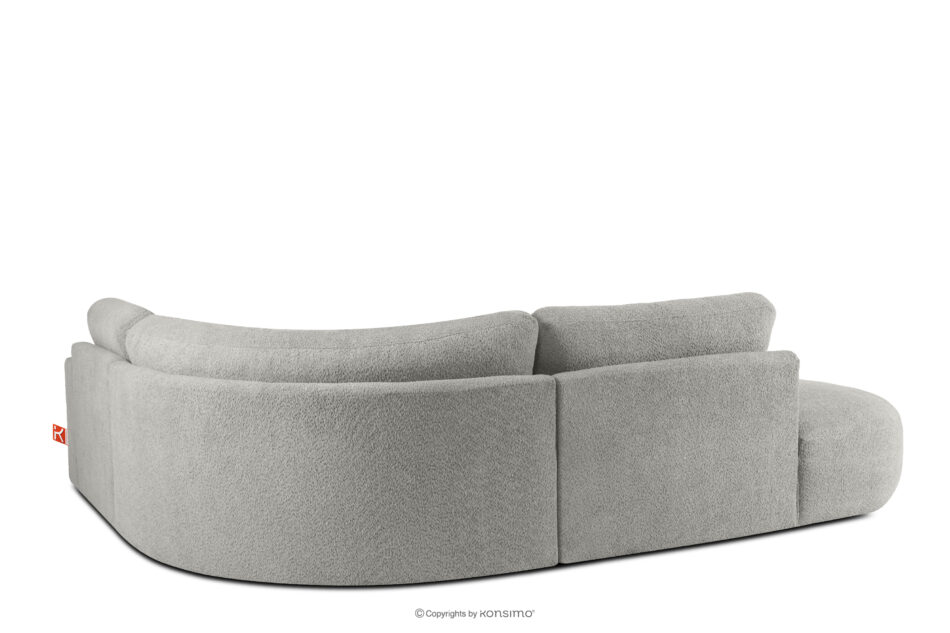 ZUCCO Narożnik modułowy w tkaninie boucle lewy jasny popielaty jasny popielaty - zdjęcie 3