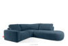 ZUCCO Narożnik modułowy w tkaninie boucle prawy ciemny niebieski ciemny niebieski - zdjęcie 3