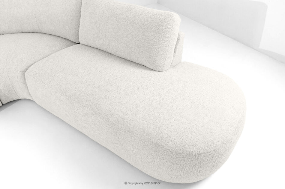 ZUCCO Narożnik modułowy w tkaninie boucle prawy ecru ecru - zdjęcie 10