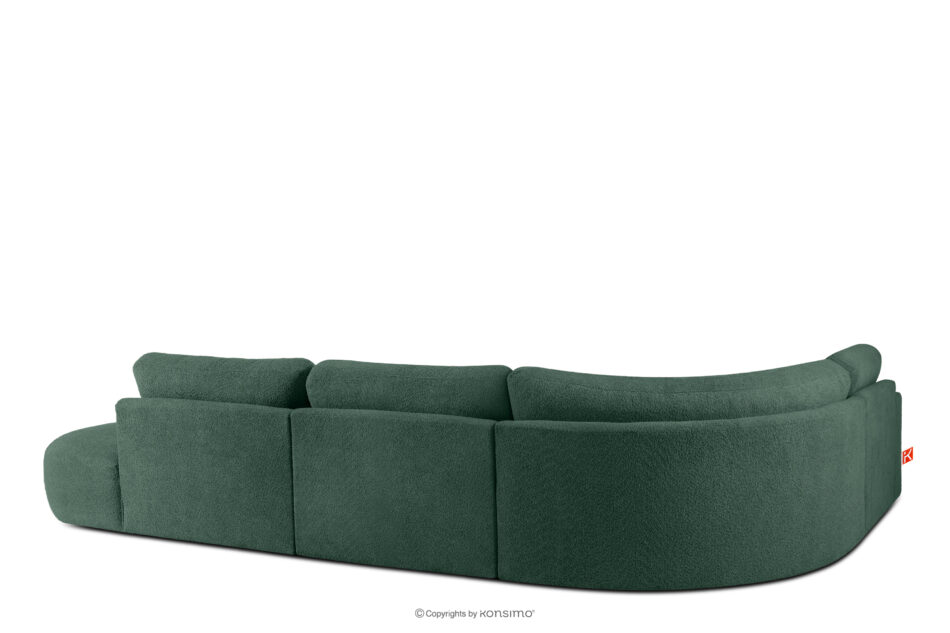 ZUCCO Nrożnik modułowy w organicznym kształcie tkanina boucle prawy zielony zielony - zdjęcie 3