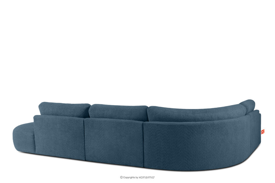 ZUCCO Nrożnik modułowy w organicznym kształcie tkanina boucle prawy ciemny niebieski ciemny niebieski - zdjęcie 3