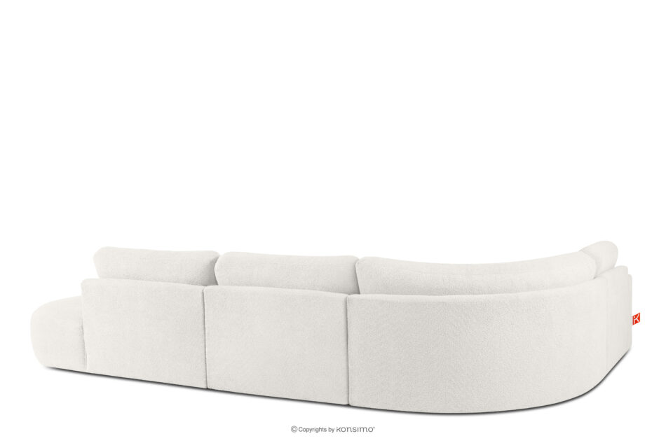 ZUCCO Nrożnik modułowy w organicznym kształcie tkanina boucle prawy ecru ecru - zdjęcie 3