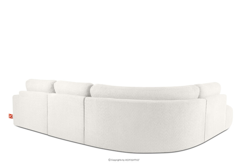 ZUCCO Duży narożnik modułowy w tkaninie boucle lewy ecru ecru - zdjęcie 3