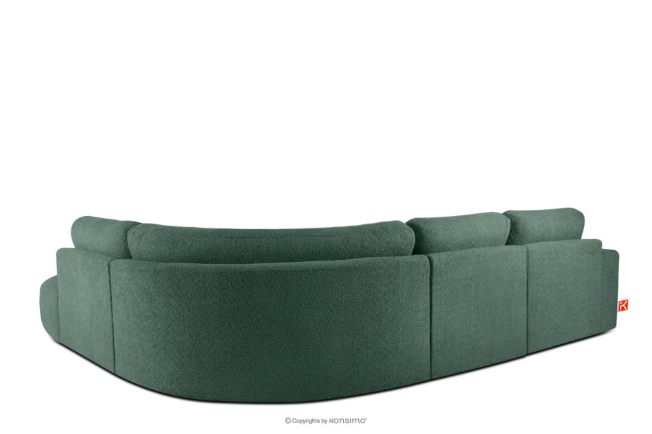 ZUCCO Duży narożnik modułowy w tkaninie boucle prawy zielony zielony - zdjęcie 3